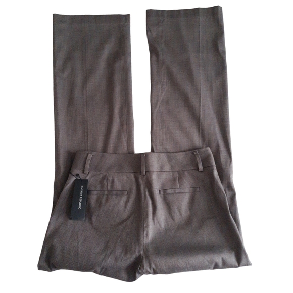 NWT Banana Republic Size 2 Original Martin Fit Classic Midrise Brown Dress Pants - Picture 2 of 16